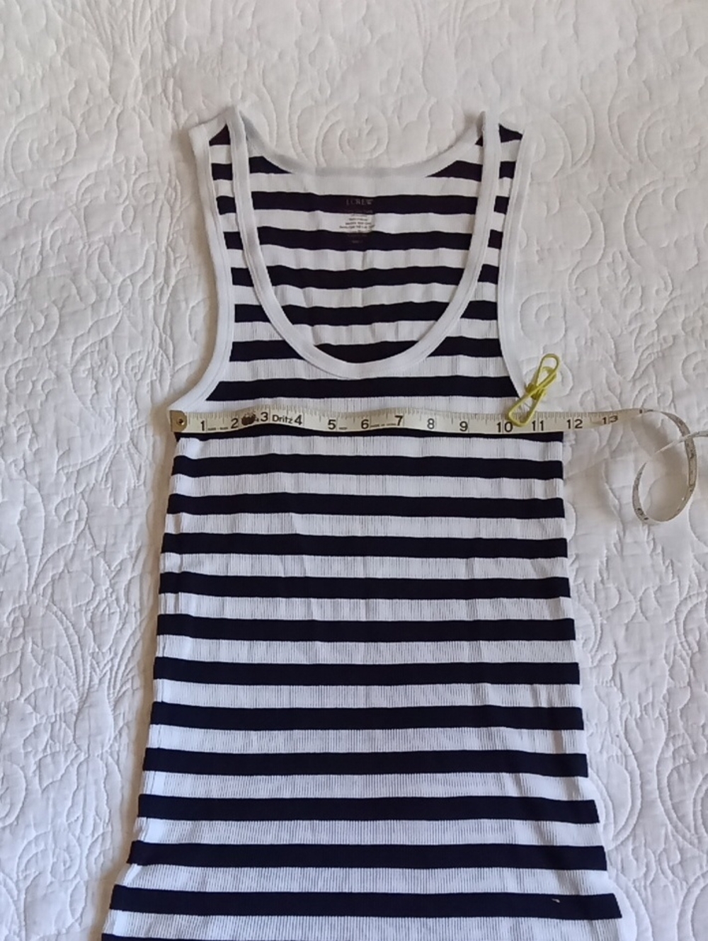 J. Crew Favorite Tank Classic Black and White Stripe - Women